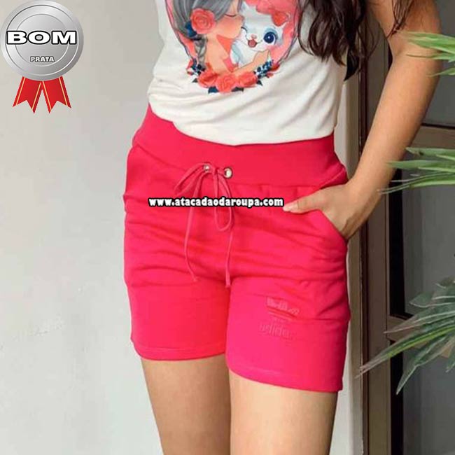 Short moletom best sale feminino vermelho